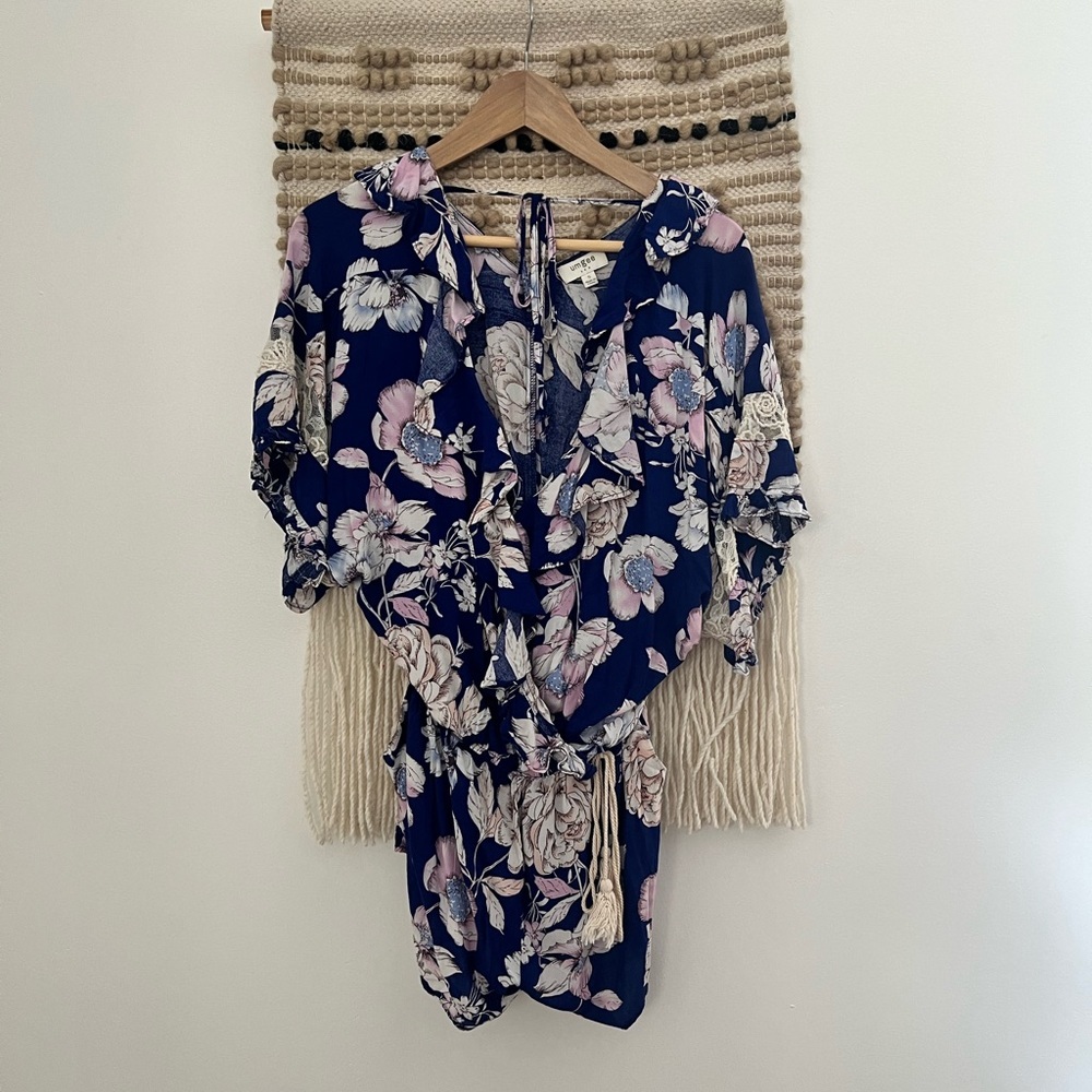 UMGEE | Floral Print Shorts Jumpsuit Romper